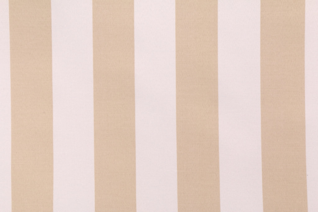 Classic Canopy Stripe Outdoor Pillow Cover in Sandy Beach - Available in Bolster, Throw, Lumbar, and Euro Sham Cover Sizes