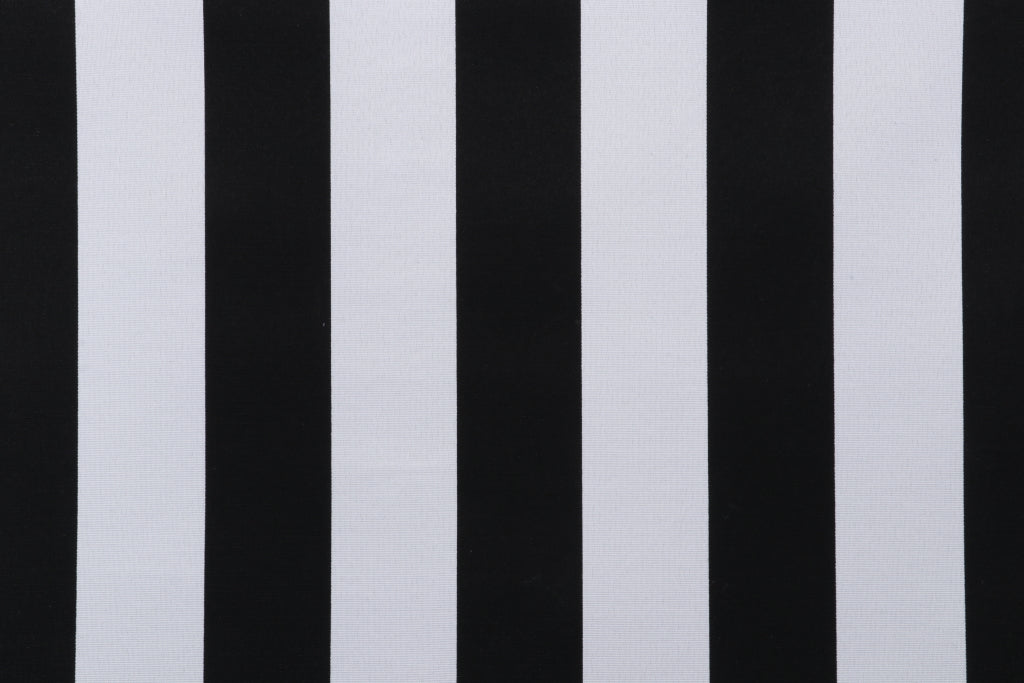 Classic Canopy Stripe Black/White Outdoor Pillow Cover - Available in Bolster, Throw, Lumbar, and Euro Sham Cover Sizes