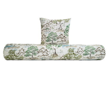 Ballard Designs Glenna Toile Pillow Cover in Willow - Available in Bolster, Lumbar, Throw, Euro Sham Sizes