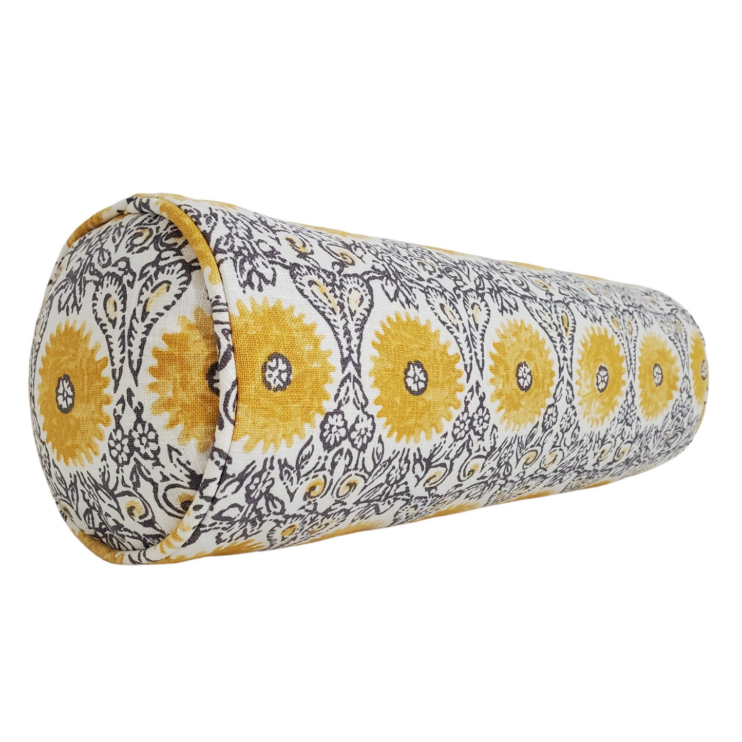 Marigold Bloom Pillow Cover - Available in Lumbar, Bolster, Throw, Euro Sham Sizes