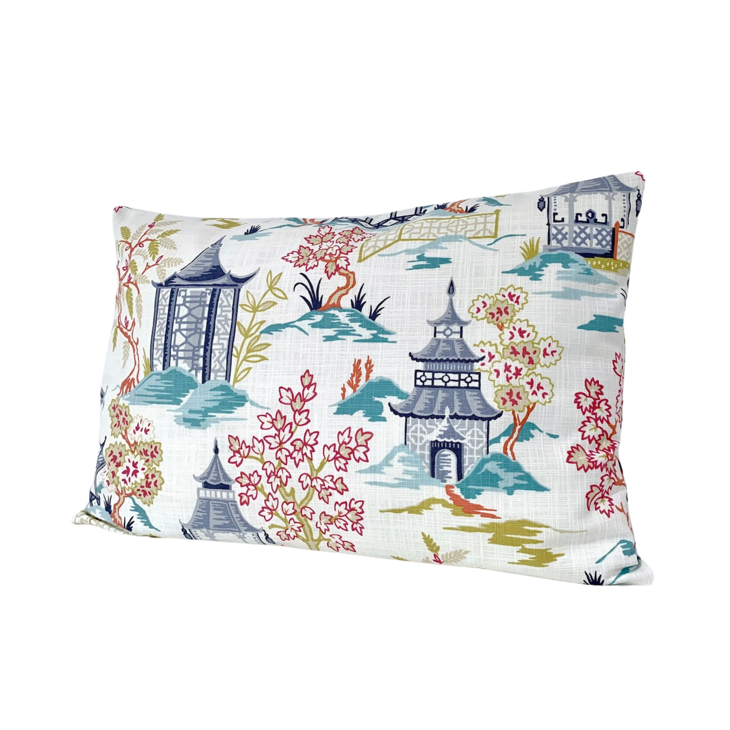 Ballard Design Soki Blue Pillow Cover - Available in Bolster, Lumbar, Throw, and Euro Sham Cover