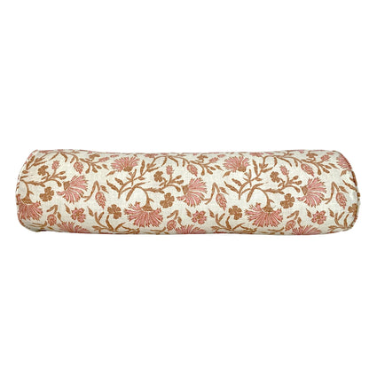 Blush Bloom Floral Chic Pillow Cover | Modern Floral Botanical Block Print Inspired | Designer Holli Zollinger | Available in Lumbar, Bolster, Throw Sizes