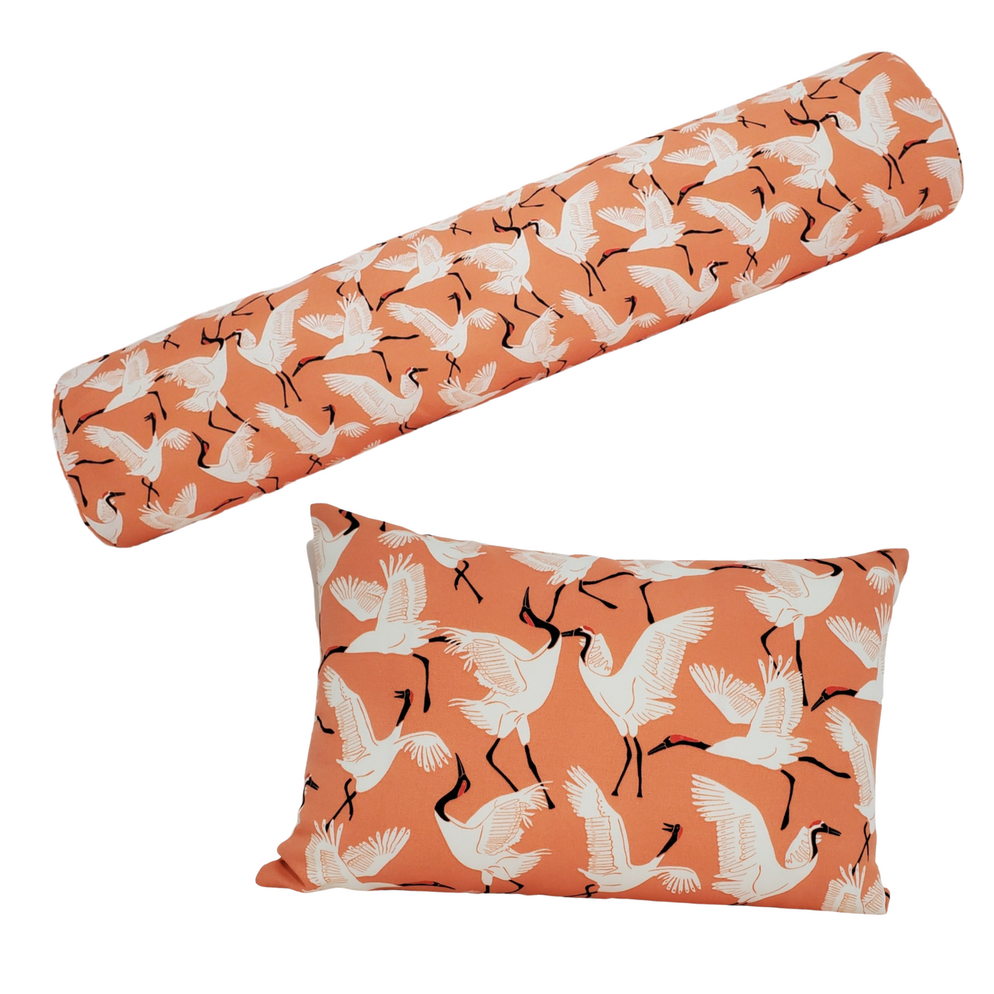 Novogratz Block Cranes Pillow Cover in Cobalt - OEKO TEX Sustainable / Available in Throw, Lumbar, Bolster Pillow Covers