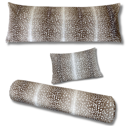 Ballard Designs Antelope Pillow Cover in Cocoa - Available in a variety of Pillow Styles - Linen Body Pillow Cover - Antelope Bolster Pillow - Antelope Lumbar Pillow - Antelope Throw Pillow Cover