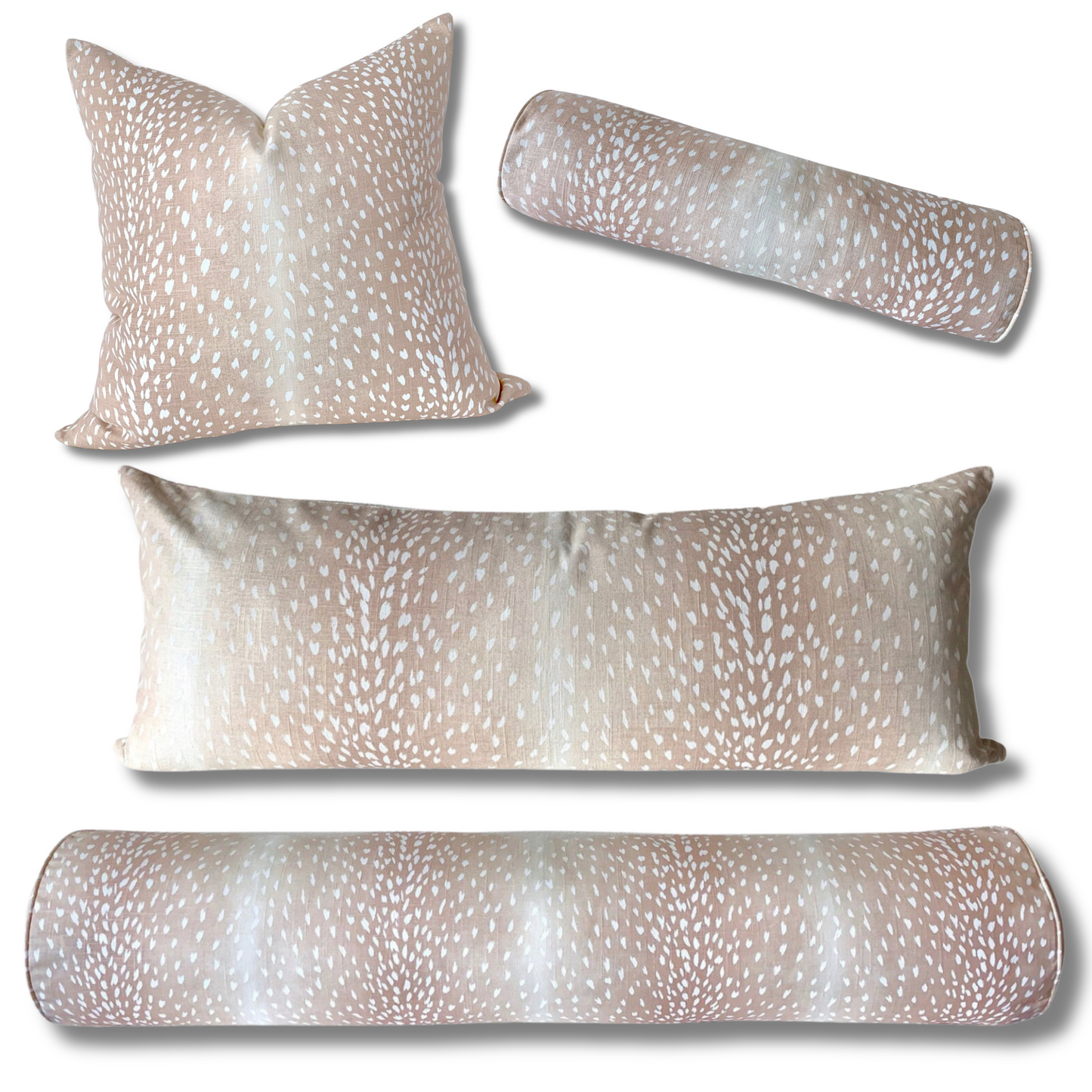 Ballard Designs Antelope Pillow Cover in Blush Pink - Available in Throw, Lumbar, Bolster, Euro Sham Sizes