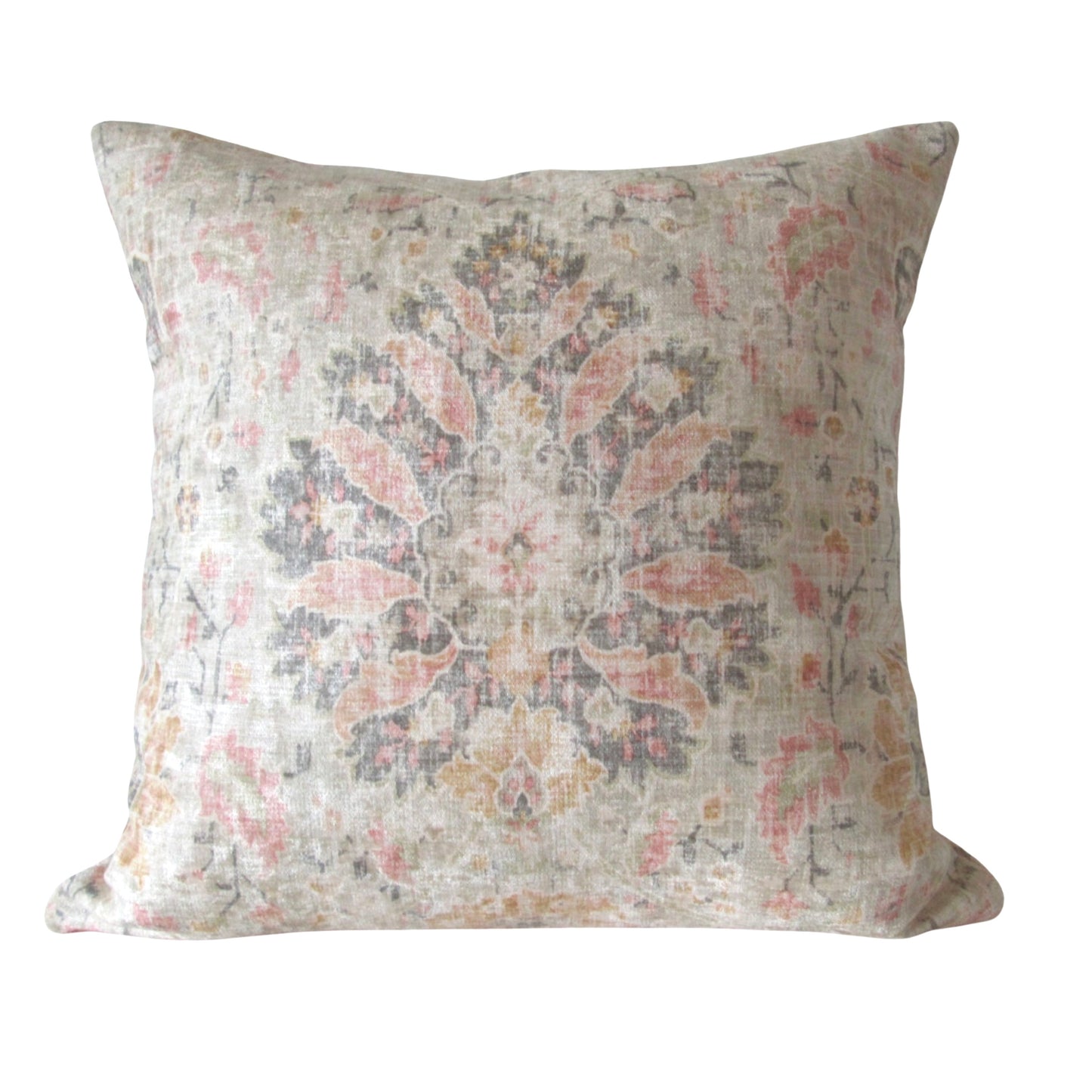 22x22 Vintage Distressed Medallion Throw Pillow Cover - 30% off