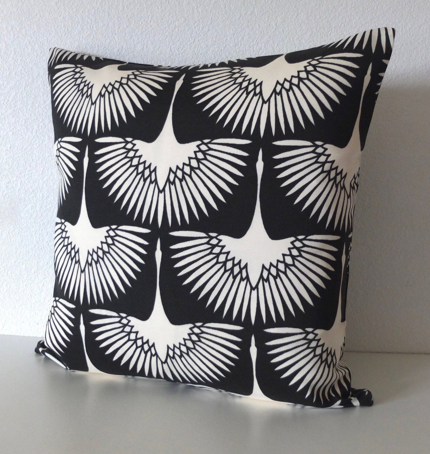 Genevieve Gorder Flock Outdoor Pillow Cover in Midnight / Available in Throw, Lumbar, Bolster Pillow Covers