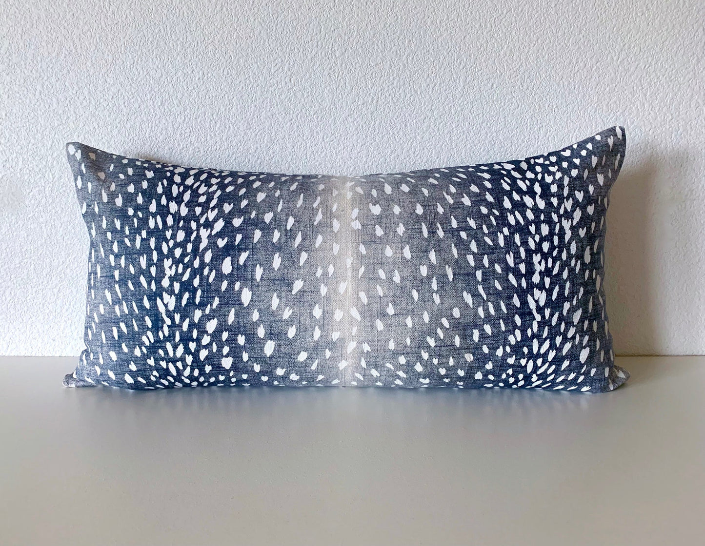 Ballard Designs Antelope Pillow Cover in Navy - Available in Bolster, Lumbar, Throw, Euro Sham Sizes