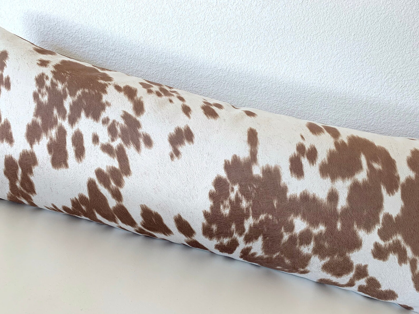 Modern West Texas Cowhide Pillow Cover in Dirty Blonde - Vegan Suede Textured Pillow Cover / Available in Lumbar, Bolster, Throw, Euro Sham Sizes