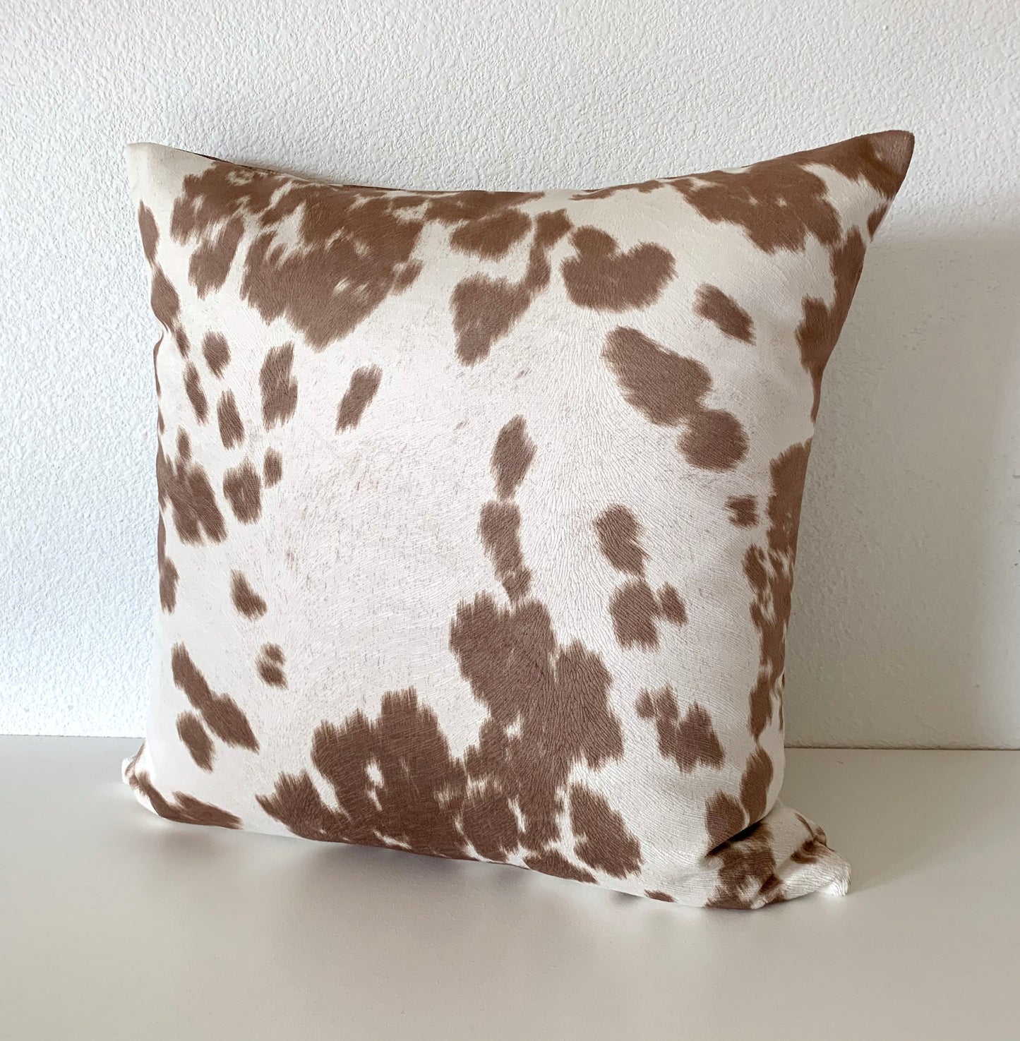 Modern West Texas Cowhide Pillow Cover in Dirty Blonde - Vegan Suede Textured Pillow Cover / Available in Lumbar, Bolster, Throw, Euro Sham Sizes