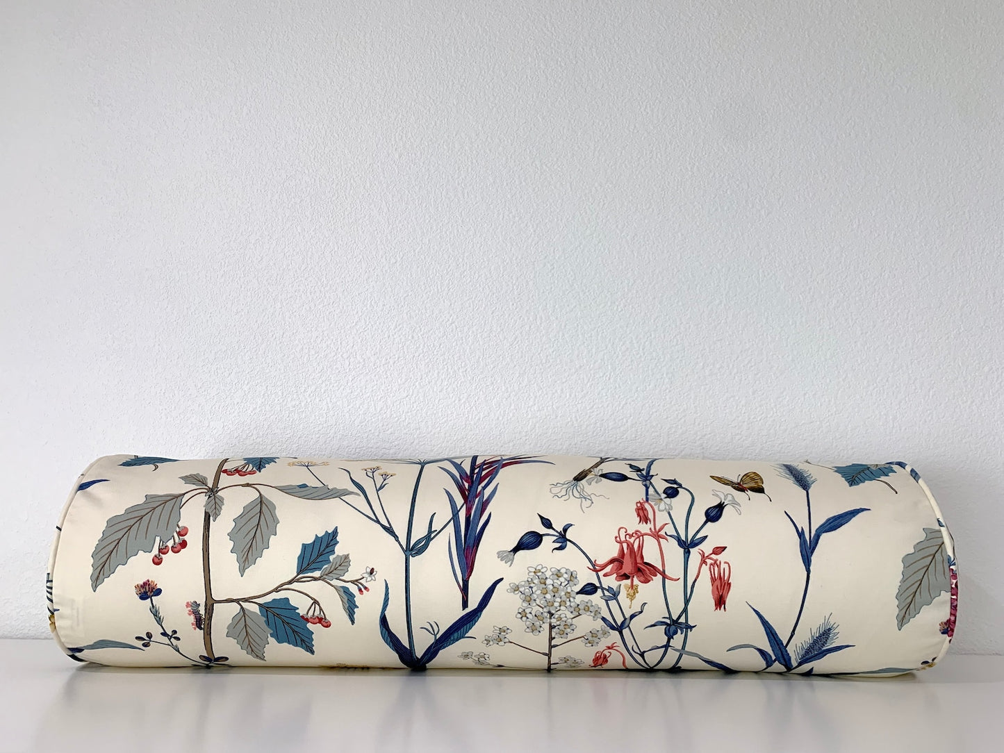 Ballard Designs Isabella Pillow Cover in Blue - Available in Bolster, Lumbar, Throw, Euro Sham Sizes - Long Decorative Lumbar Throw Pillow Cover