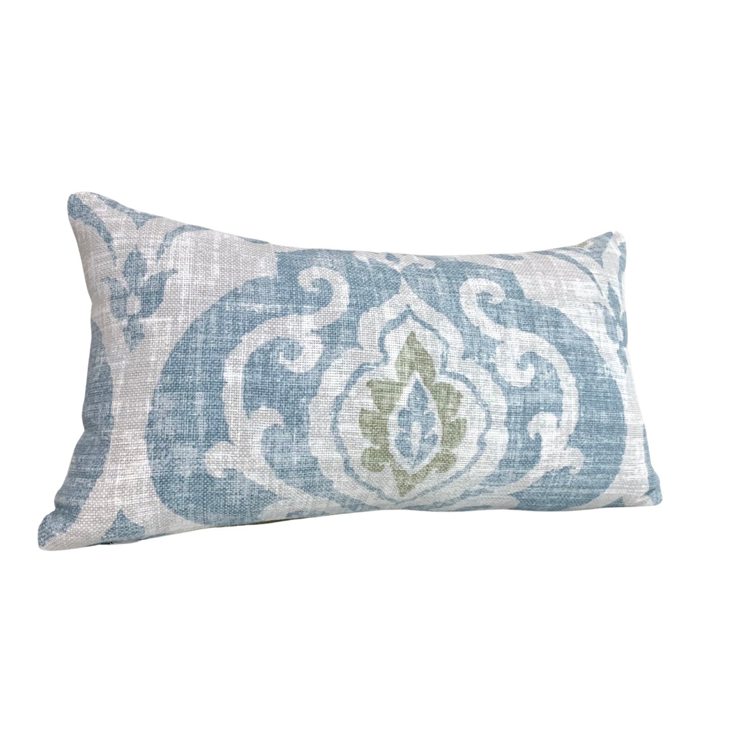 Ballard Designs Arryanna Pillow Cover in Spa - Modern Traditional Damask Motif - Available in Bolster, Lumbar, Throw, Euro Sham Sizes