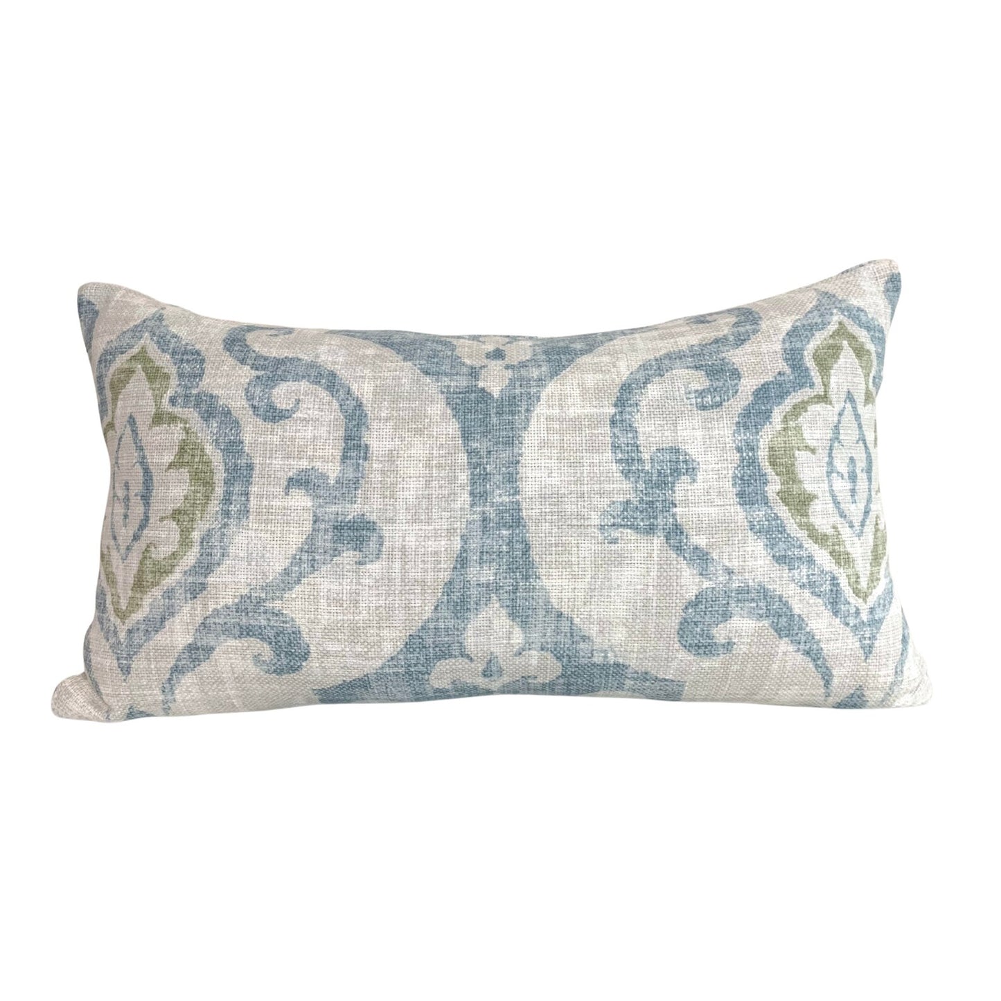 Ballard Designs Arryanna Pillow Cover in Spa - Modern Traditional Damask Motif - Available in Bolster, Lumbar, Throw, Euro Sham Sizes