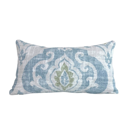Ballard Designs Arryanna Pillow Cover in Spa - Modern Traditional Damask Motif - Available in Bolster, Lumbar, Throw, Euro Sham Sizes
