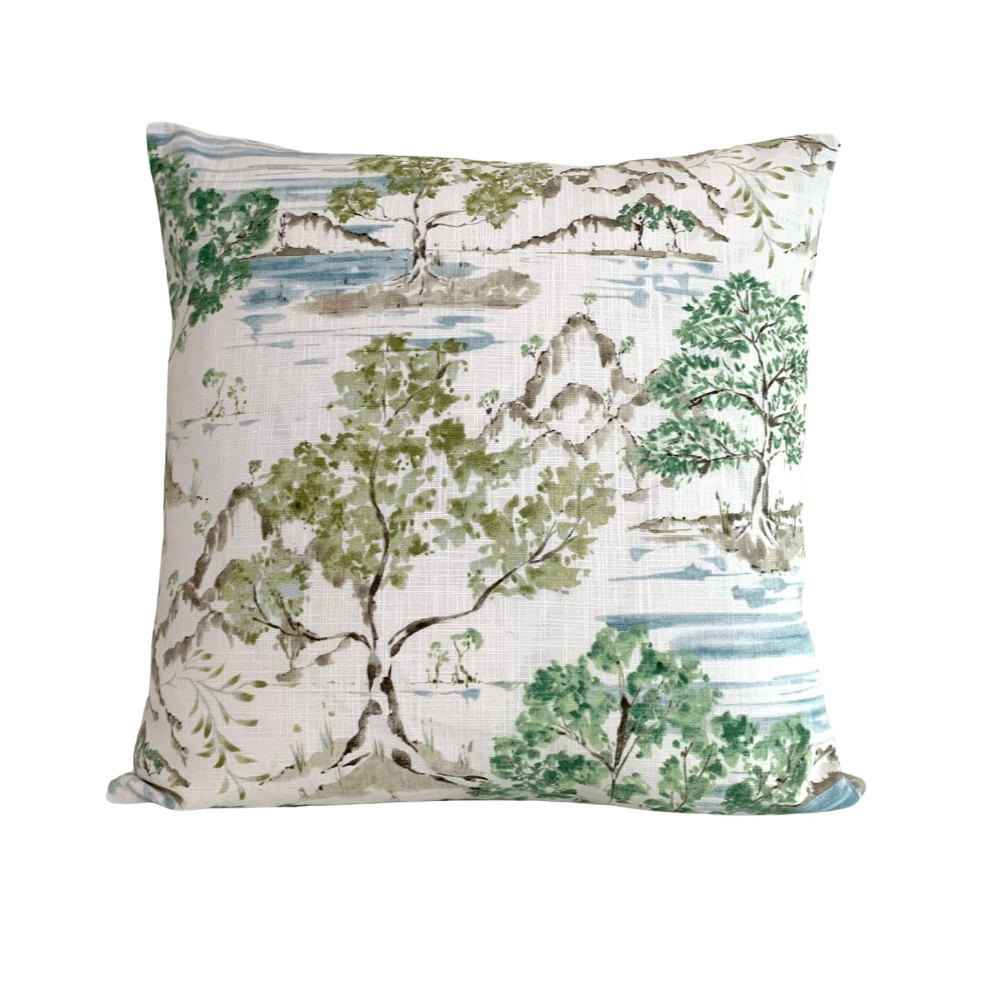 Ballard Designs Glenna Toile Pillow Cover in Willow - Available in Bolster, Lumbar, Throw, Euro Sham Sizes