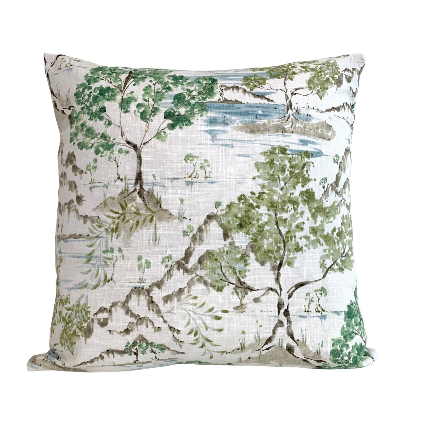 Ballard Designs Glenna Toile Pillow Cover in Willow - Available in Bolster, Lumbar, Throw, Euro Sham Sizes