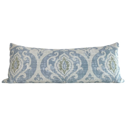 Ballard Designs Arryanna Pillow Cover in Spa - Modern Traditional Damask Motif - Available in Bolster, Lumbar, Throw, Euro Sham Sizes