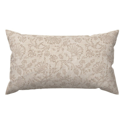 Bloom Beach Floral Chic Pillow Cover | Modern Floral Botanical Block Print Inspired | Designer Holli Zollinger | Available in Lumbar, Bolster, Throw Sizes