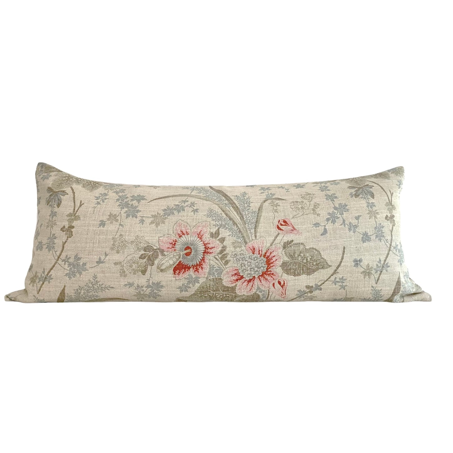 Ballard Designs Laura Floral Pillow Cover in Parchment - OEKO-TEX Pillow Cover - Eco