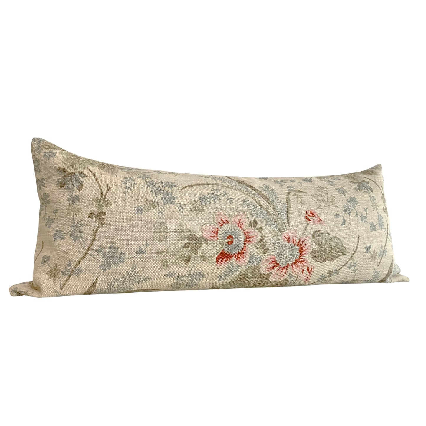 Ballard Designs Laura Floral Pillow Cover in Parchment - OEKO-TEX Pillow Cover - Eco