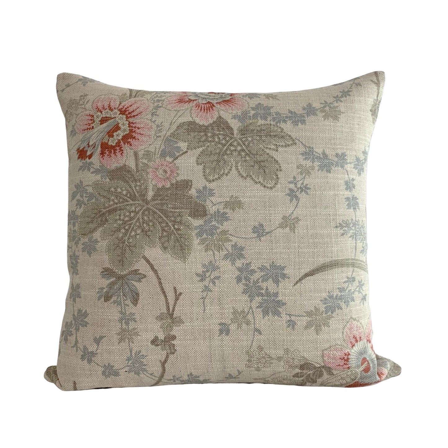 Ballard Designs Laura Floral Pillow Cover in Parchment - OEKO-TEX Pillow Cover - Eco