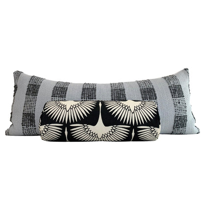 Genevieve Gorder Flock Outdoor Pillow Cover in Midnight / Available in Throw, Lumbar, Bolster Pillow Covers