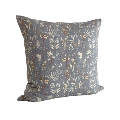 Designer Holli Zollinger Wildflower Pillow Cover in Grey Terracotta  - Available in Bolster, Throw, Lumbar, Euro Sham