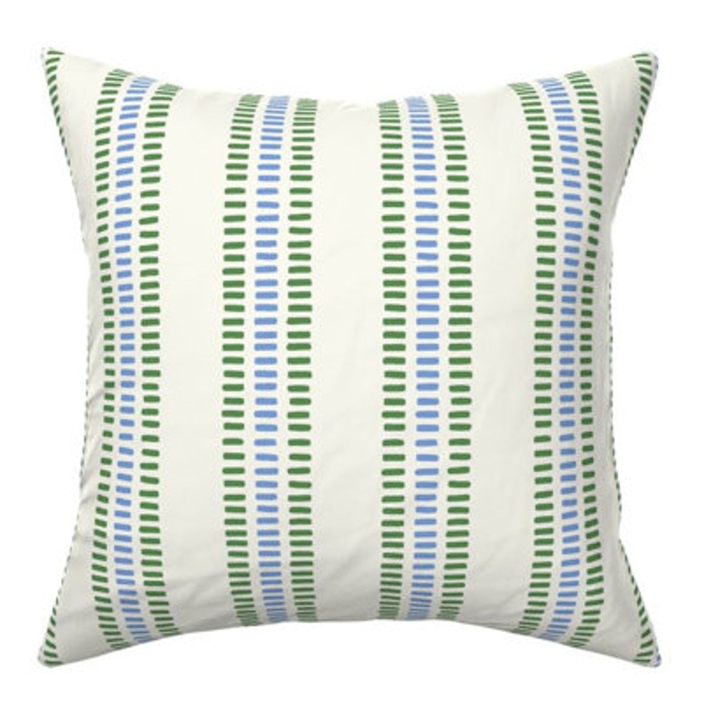 30% off Blue and Green Striped Throw Pillow Cover - 20x20 Square Throw Pillow Cover