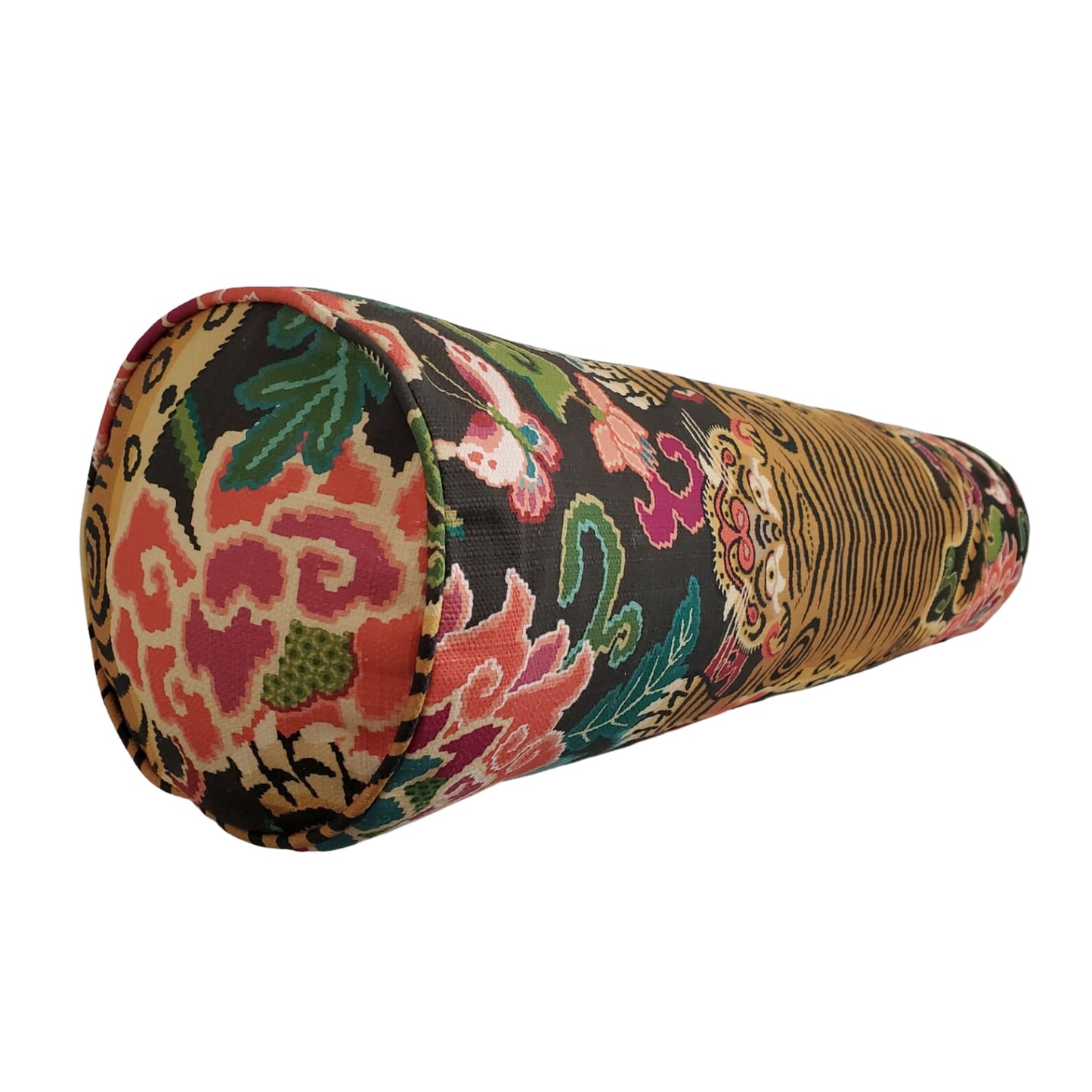 Jewel of Tibet Pillow Cover - Tiger Pillow Cover - Tiger Skin Motif - Available in Bolster, Lumbar, Throw, Euro Sizes