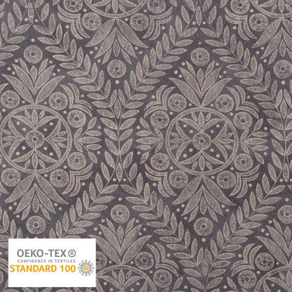 Geometric Trellis Pillow Cover in Charcoal | Organic Modern Decor | Block Print Inspired | Available in Lumbar, Bolster, Throw, Euro Sham Sizes