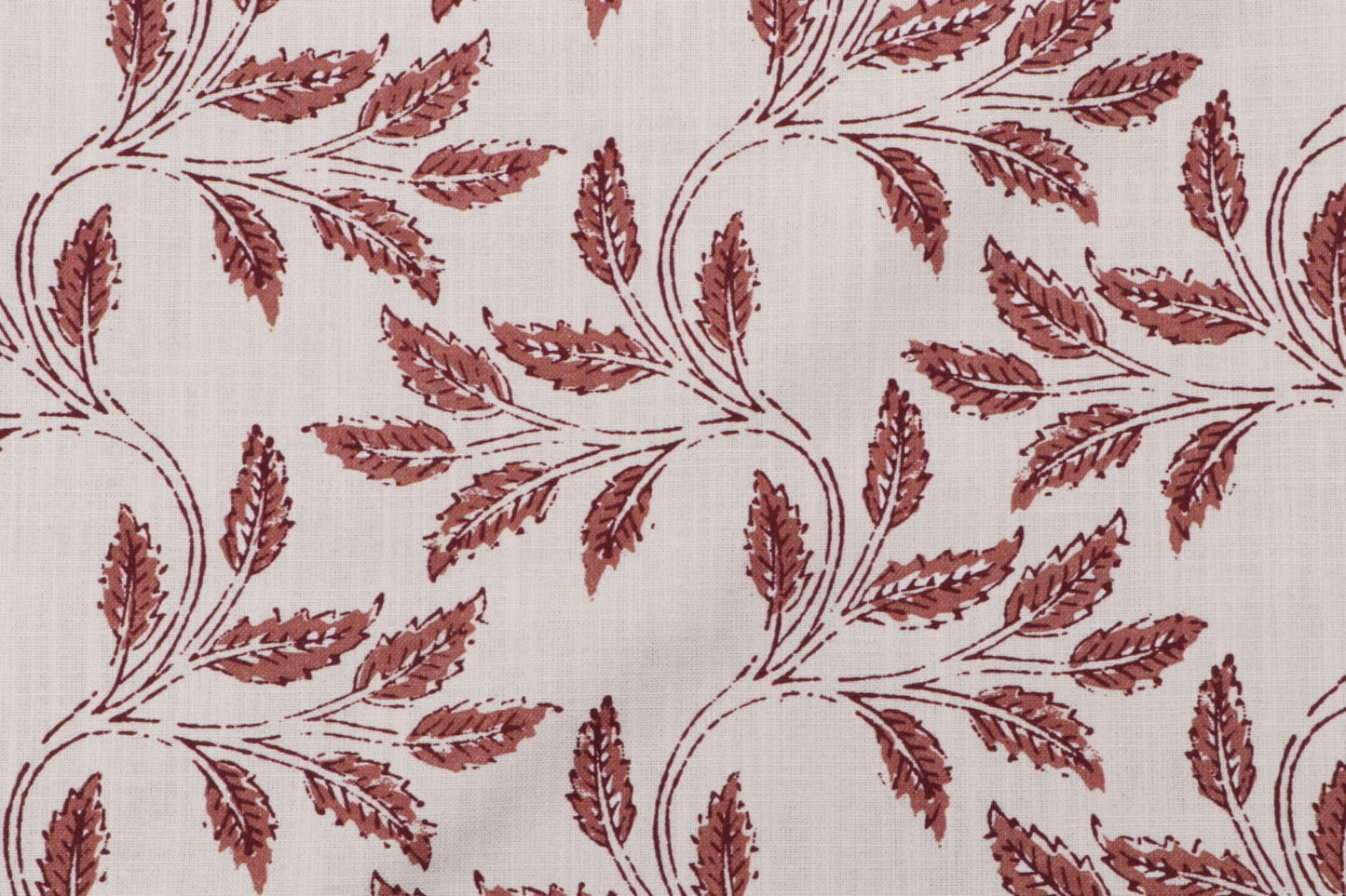 Botanical Foliage Pillow Cover in Rosewood | Organic Modern Decor | Block Print Inspired | Available in Lumbar, Bolster, Throw, and Euro Sham Sizes