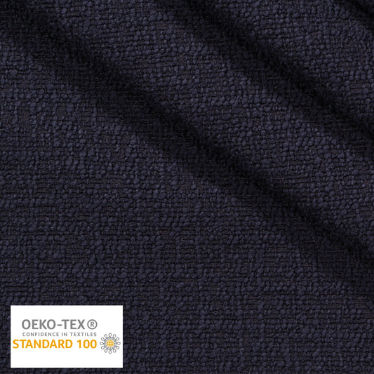 Navy Blue Textured Pillow Cover | Organic Modern Decor | Available in Bolster, Lumbar, Throw, Euro Sham Sizes