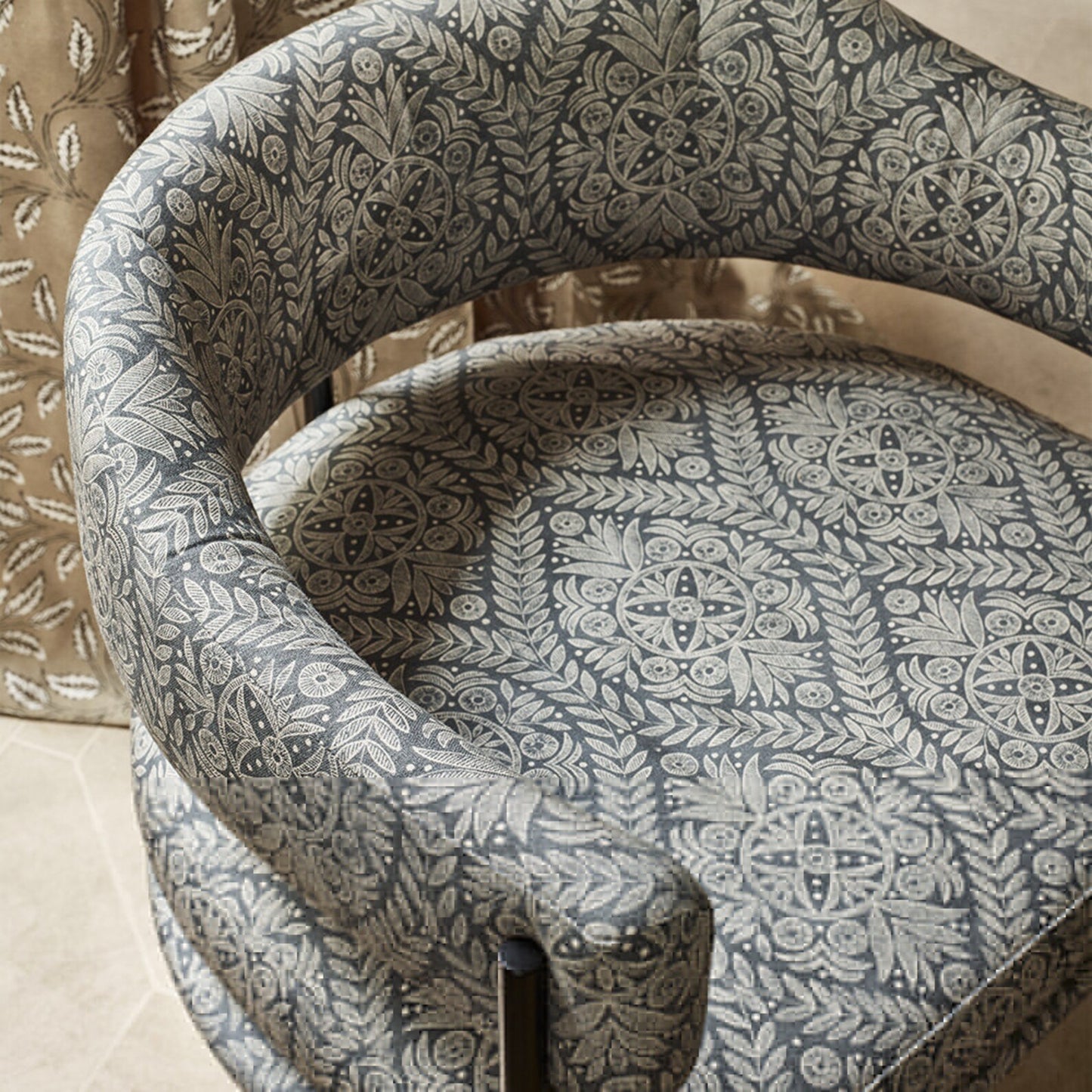 Geometric Trellis Pillow Cover in Charcoal | Organic Modern Decor | Block Print Inspired | Available in Lumbar, Bolster, Throw, Euro Sham Sizes