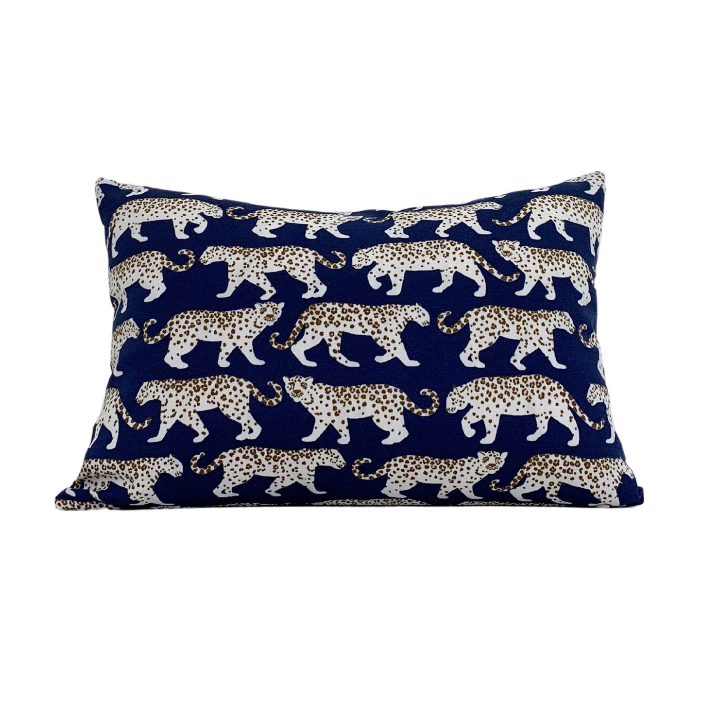 Walking on the Wild Side Outdoor Pillow Cover in Navy - OEKO TEX Sustainable / Available in Throw, Lumbar, Bolster Pillow Covers