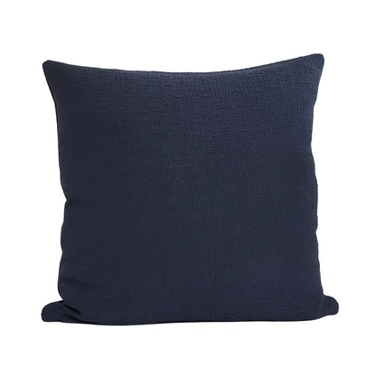 Navy Blue Textured Pillow Cover | Organic Modern Decor | Available in Bolster, Lumbar, Throw, Euro Sham Sizes