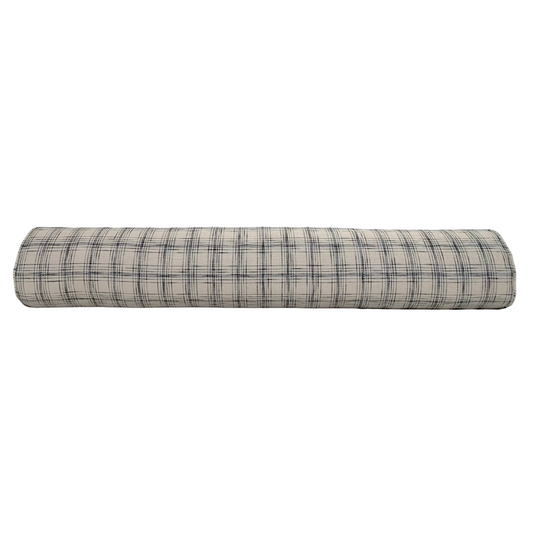 Eco Chic Woven Chenille Plaid Pillow Cover in Grey | Organic Modern Decor | Available in Bolster, Lumbar, Throw, Euro Sham Sizes