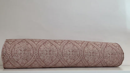Geometric Trellis Pillow Cover in Rosewood | Organic Modern Decor | Block Print Inspired | Available in Lumbar, Bolster, Throw, Euro Sham Sizes