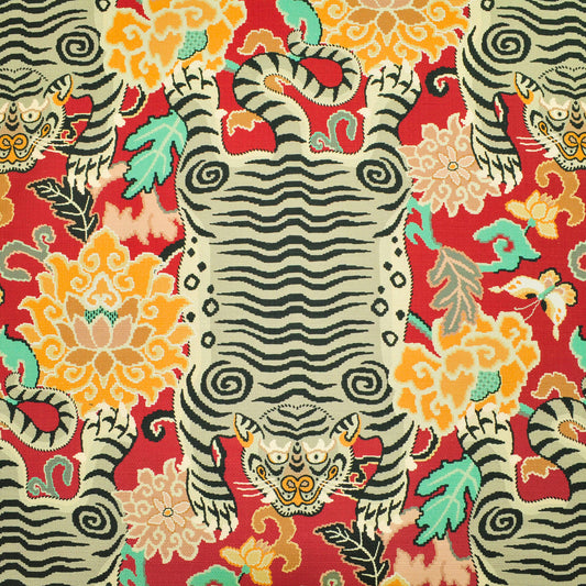 Sale | Tibetan Flame Tiger Pillow Cover - 14x36 Lumbar Pillow Cover - 25% off