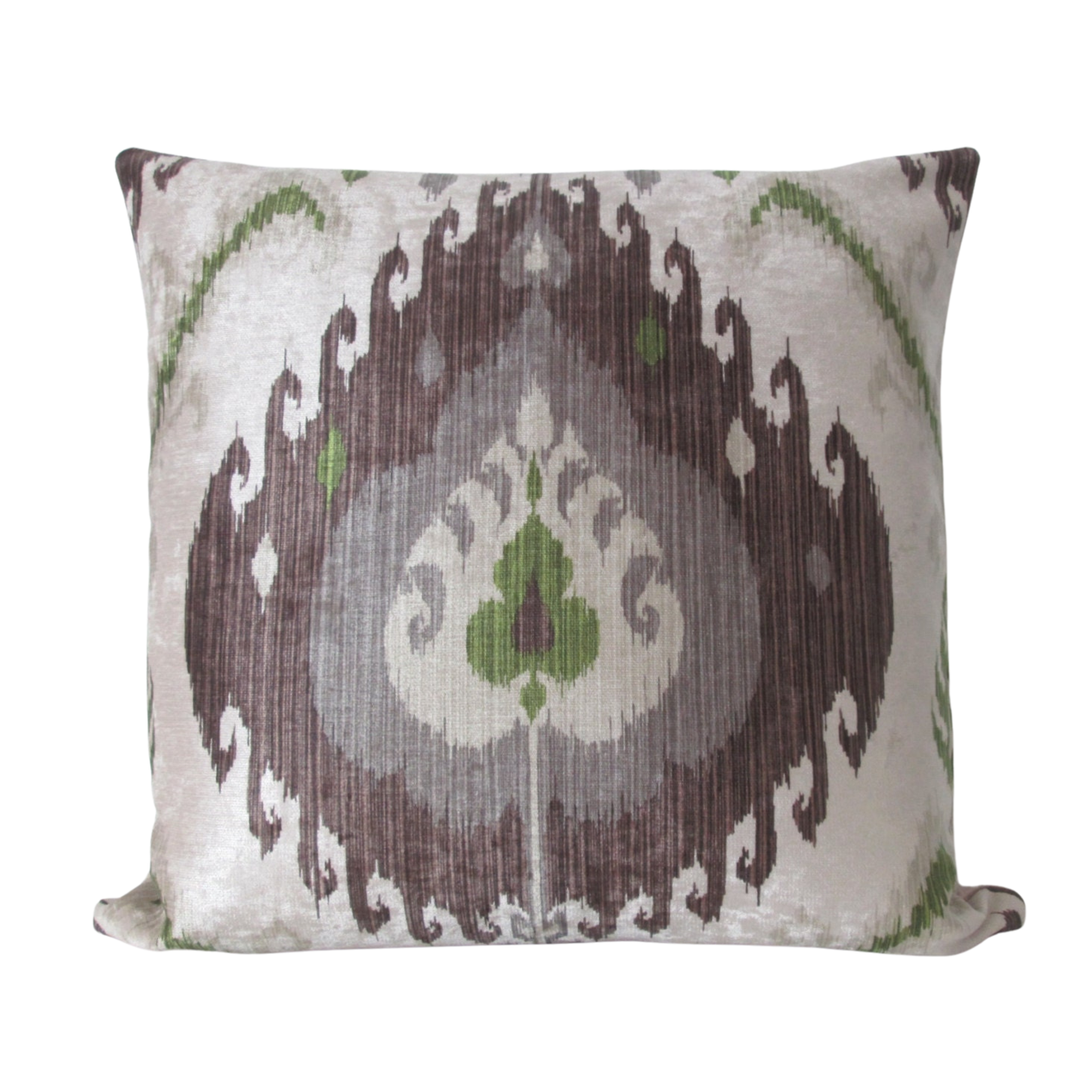 22x22 Earthy Ikat Motif Throw Pillow Cover - Brown, Taupe & Green | 30% off