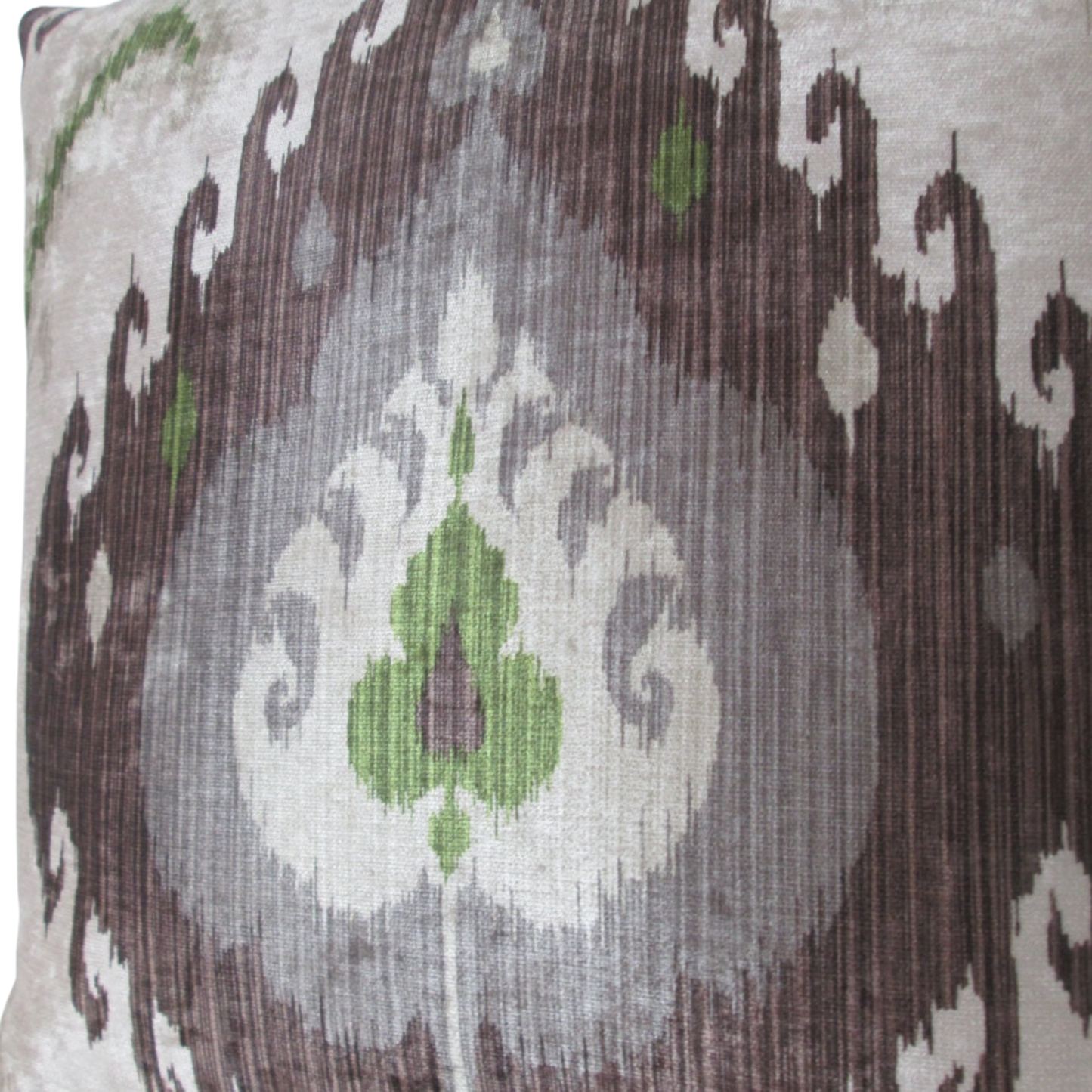 22x22 Earthy Ikat Motif Throw Pillow Cover - Brown, Taupe & Green | 30% off
