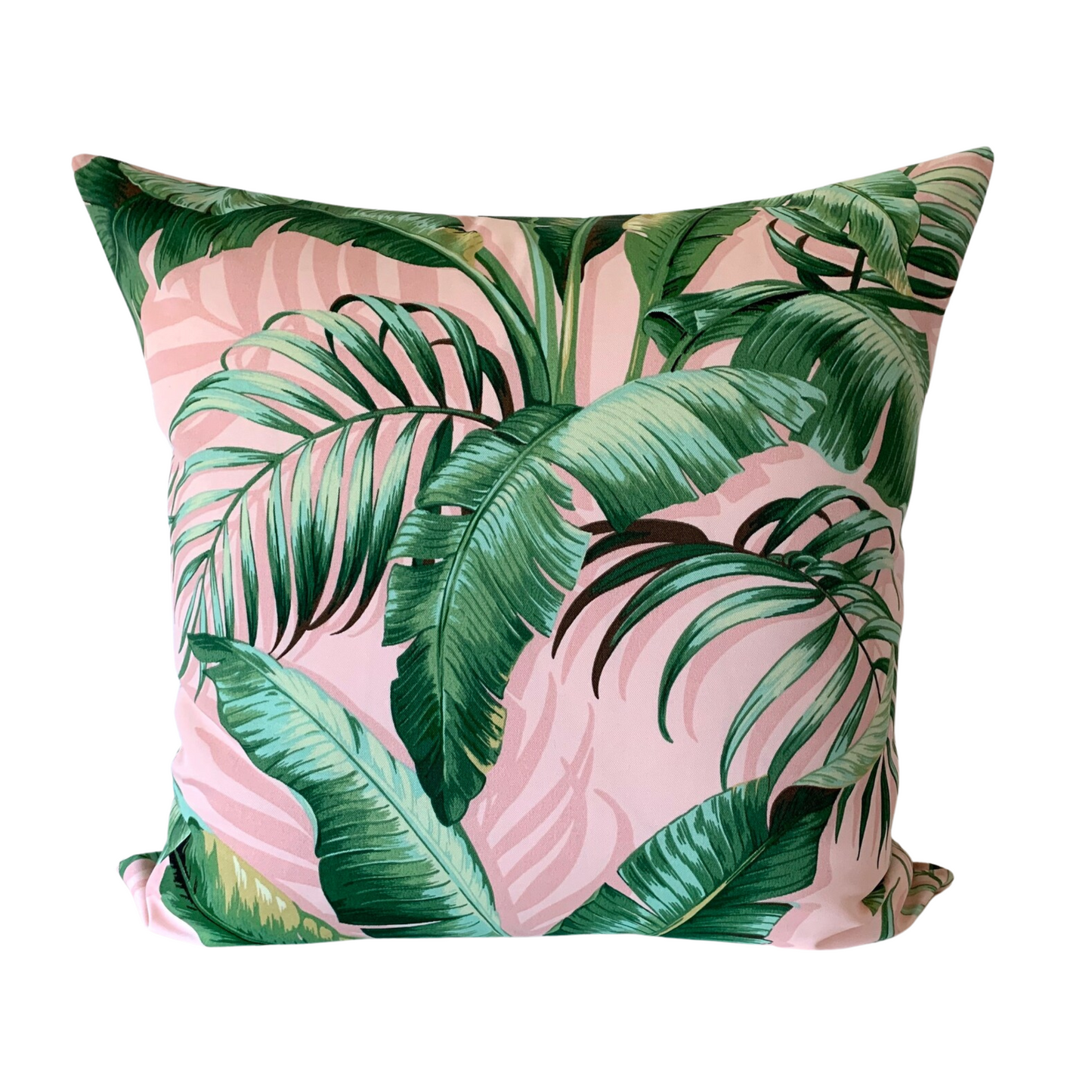 Tommy Bahama Palmiers Outdoor Throw Pillow Cover in Blush Pink - Tropical Palm Leaf  / Available in Throw, Lumbar, Bolster Pillow Covers