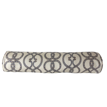 Dwell Studio Snake Chain Pillow Cover in Dove, 100% Linen, Eclectic Geometric Design