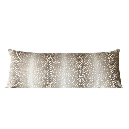 12x44 Ballard Designs Antelope Long Lumbar Pillow Cover in Fawn | 30% off