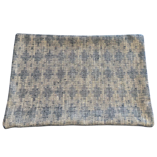 12x18 Dusty Teal Woven Jacquard Lumbar Pillow Cover | 30% Off