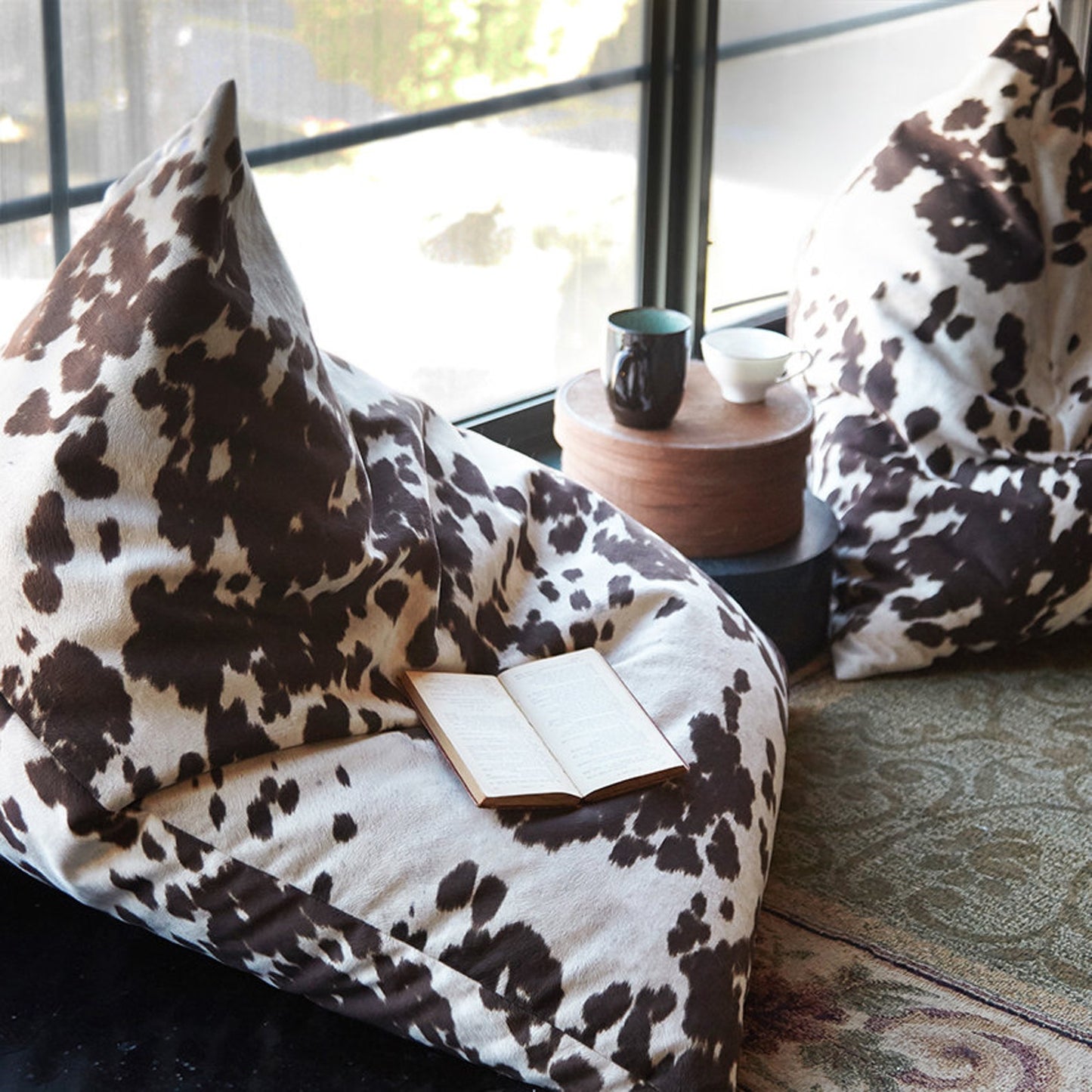 Modern West Texas Cowhide Pillow Cover  in Cocoa Brown - Vegan Suede Textured Pillow Cover / Available in Lumbar, Bolster, Throw, Euro Sham Sizes