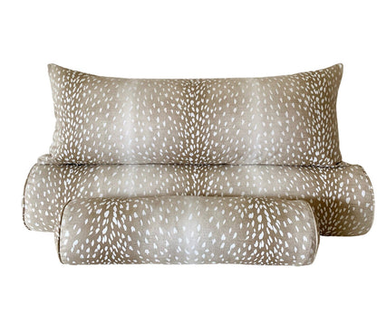 Antelope Bolster Pillow Cover in Fawn - 6x20 - Cotton | 30% off