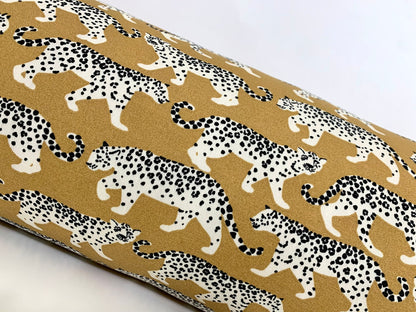 Walking on the Wild Side Outdoor Pillow Cover in Gold - OEKO TEX Sustainable / Available in Throw, Lumbar, Bolster Pillow Covers