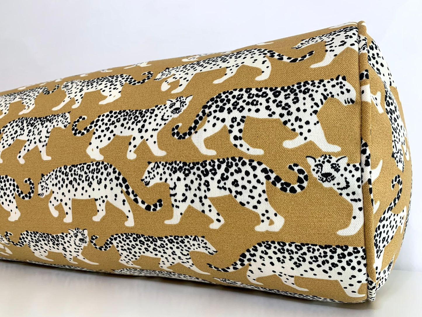 Walking on the Wild Side Outdoor Pillow Cover in Gold - OEKO TEX Sustainable / Available in Throw, Lumbar, Bolster Pillow Covers