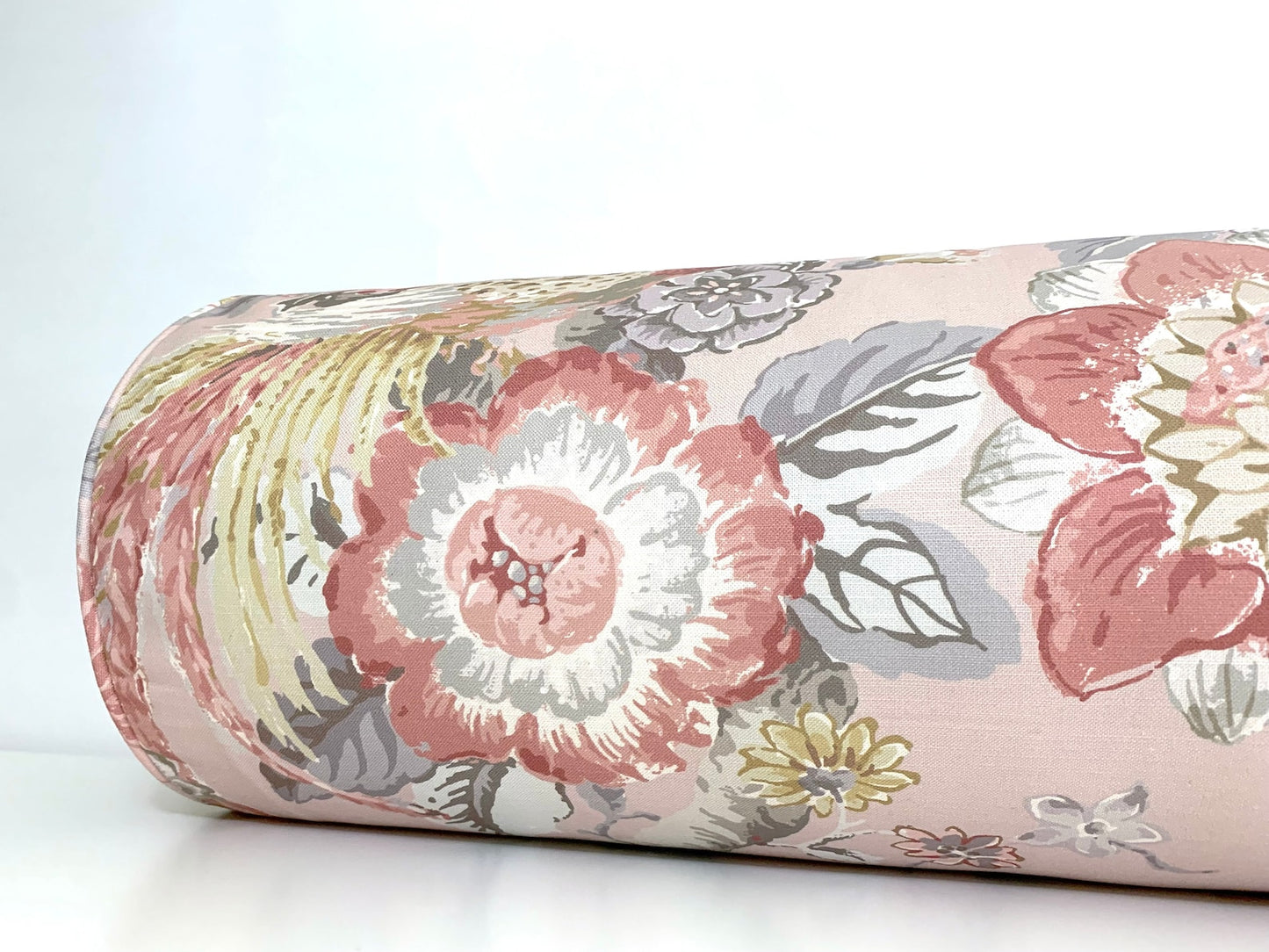 30% off Parisian Romantic Floral Bolster Pillow Cover - 9x36 King Bed Bolster Pillow Cover