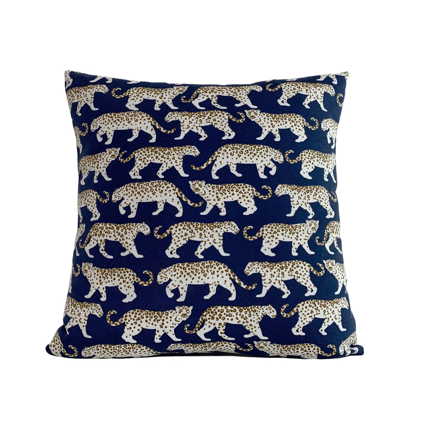 Walking on the Wild Side Outdoor Pillow Cover in Navy - OEKO TEX Sustainable / Available in Throw, Lumbar, Bolster Pillow Covers